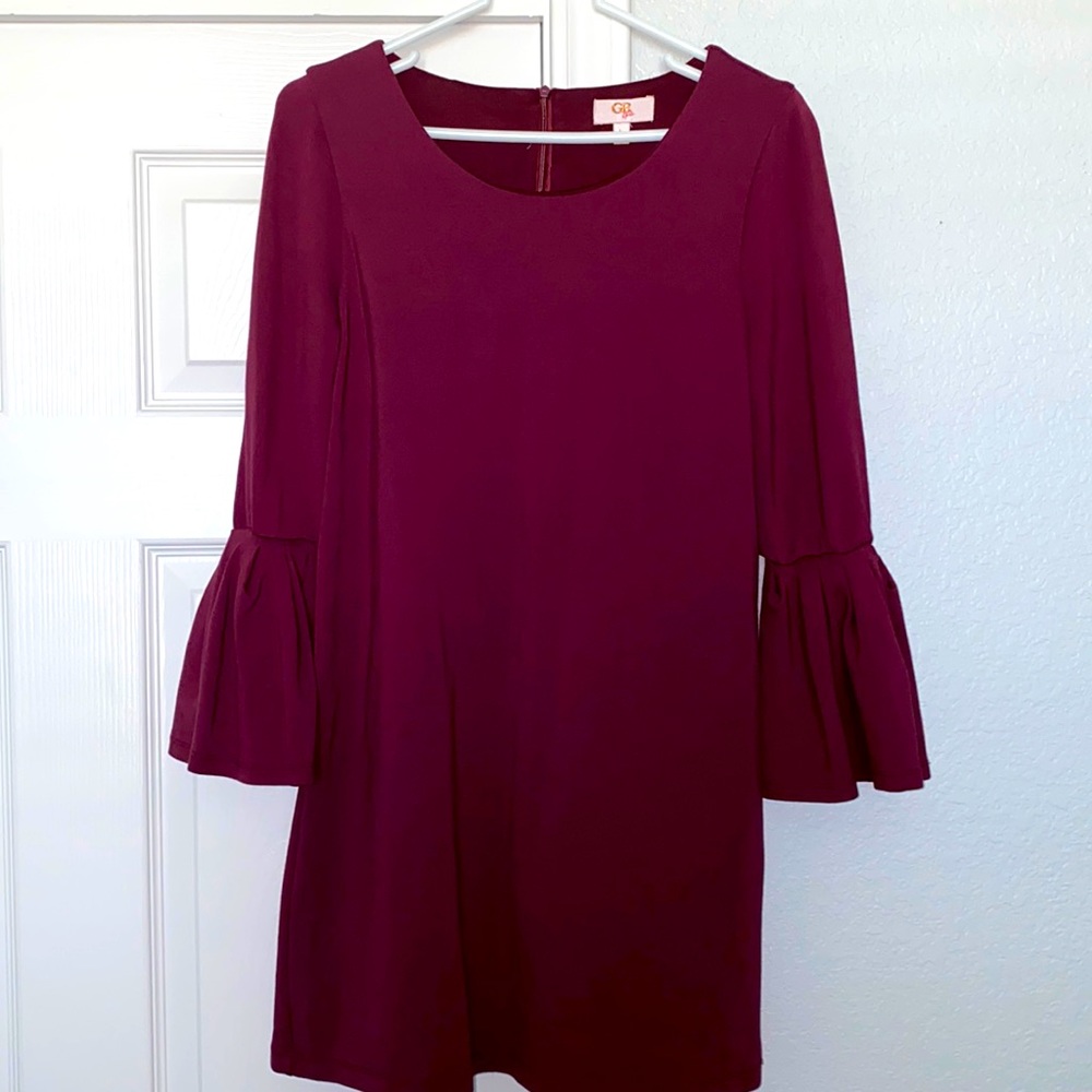 GB Girl Burgundy Ponte Dress